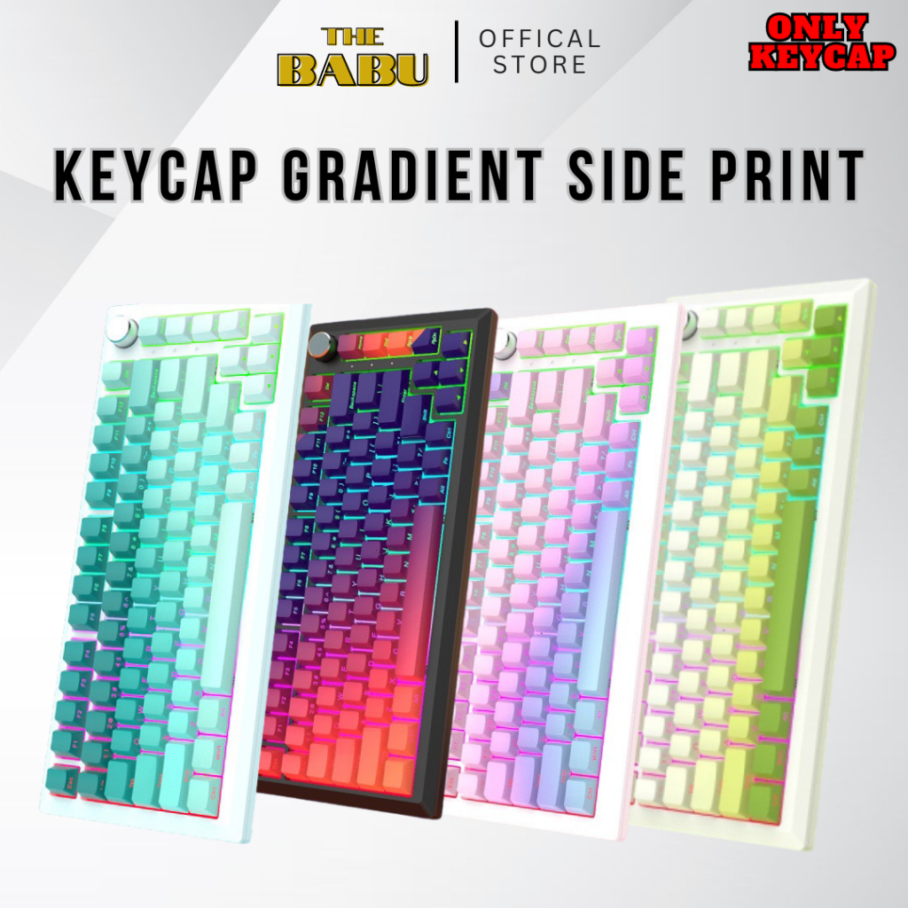 KEYCAP GRADIENT SIDE PRINT XUYÊN LED CẠNH | PBT DOUBLE SHOT | CHERRY P