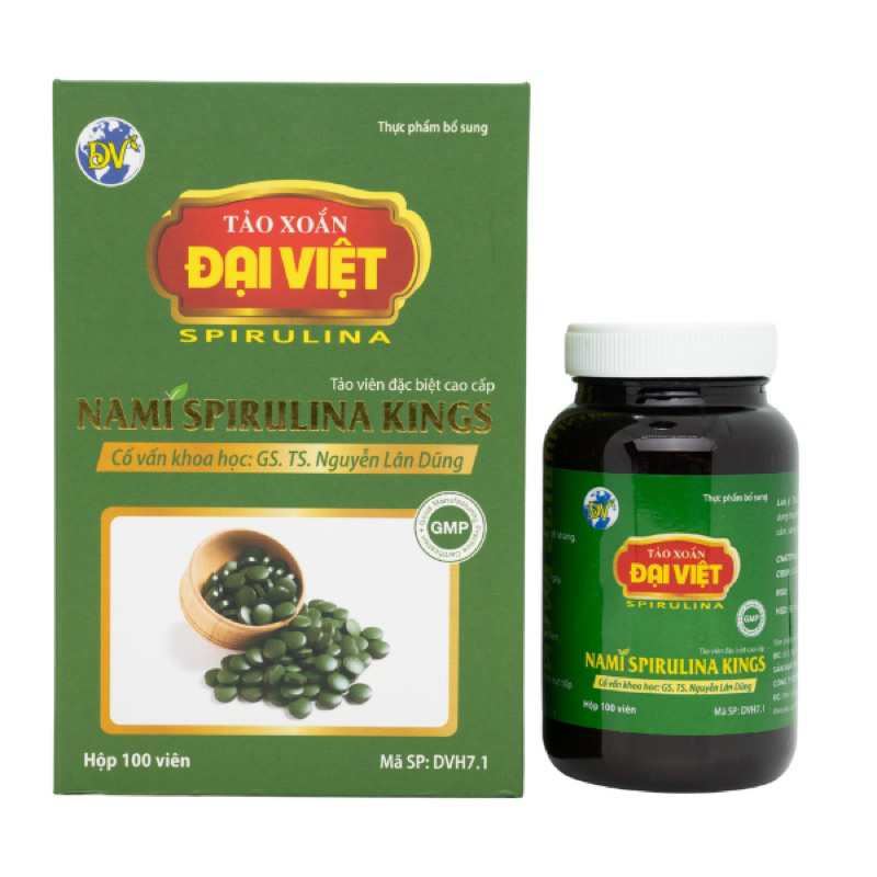 DV 5.1 Tảo xoắn Đại Việt - Hỗ trợ tăng sức đề kháng - Spirulina Diamond (100 viên)