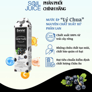 Combo 6 Lý Chua Đen Bonne Từ Trái Cây Thật Và Nước Suối Tinh Khiết Nhập Khẩu Phần Lan Không Chất Bảo Quản - 6 hộp