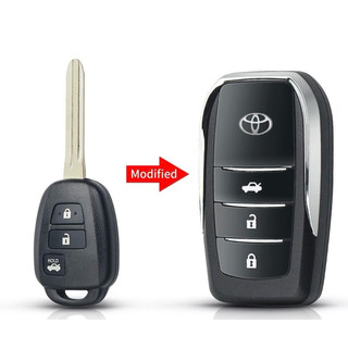 Remote độ gập theo chìa zin xe Toyota Vios 3 nút 2019 2020