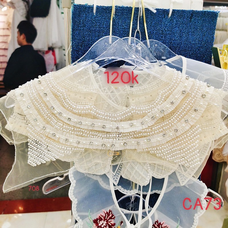 Cổ áo kết đá cườm cao cấp - CA73