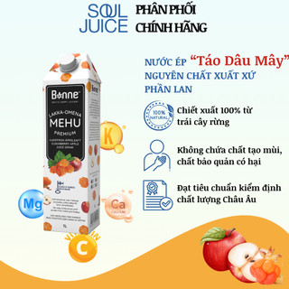 Combo 6 Nước Ép Bonne Vị Dâu Mây Và Táo Nhập Khẩu Phần Lan Chiết Xuất Từ Trái Cây Và Suối Băng Thiên Nhiên - 6 Hộp