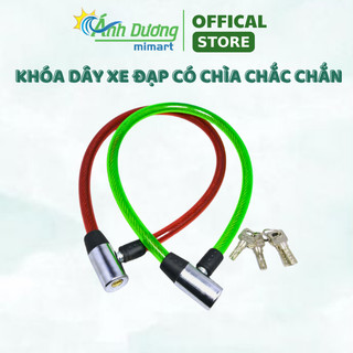 Khóa dây xe đạp có chìa cấu tạo chắc chắn