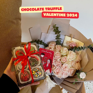 Set 6 viên Chocolate Truffle Set quà tặng Valentine (đã gồm hộp quà + túi + thiệp) Socola lễ tình nhân