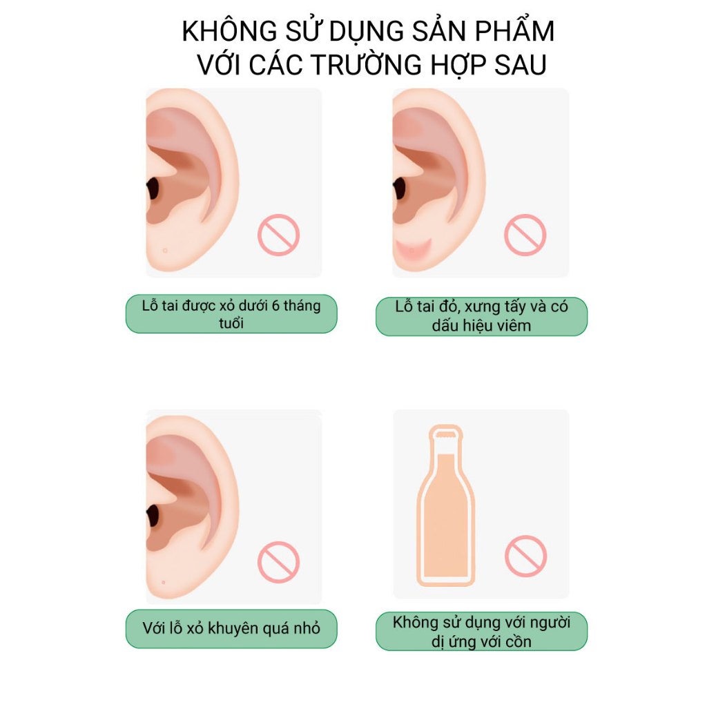 Bộ vệ sinh lỗ xỏ khuyên tai Sace Lady với thiết kế nhỏ gọn tiện lợi giúp làm sạch bảo vệ tai của bạn