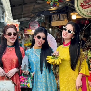  Kính râm thời trang tròn thầy bói tin hin Ỉn Cheng kính chụp áo dài Tết Ulzzang Hàn Quốc Maxshopdoc Kính mát thời trang 