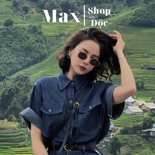 Kính râm thời trang tròn kính chụp áo dài Tết thầy bói tin hin phong cách Ulzzang Hàn Quốc hot tiktok ỉn cheng