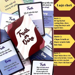 Bộ bài thử thách truth or dare drinking game uống rượu chơi cùng bạn bè Mẹ sóc