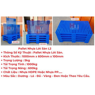 Palet nhựa 60.100.10 nhựa hdpe