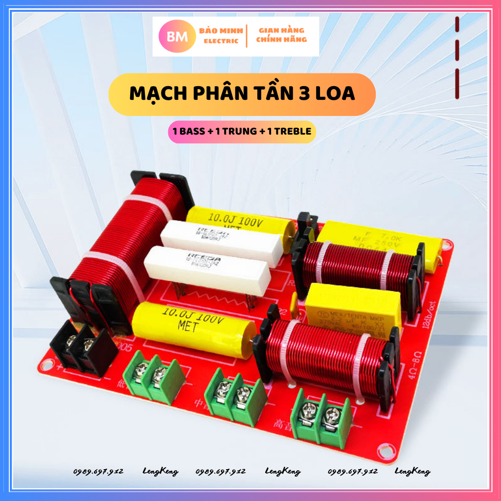 [Giá 1 mạch] Phân tần 3 đường tiếng | Mạch phân tần 3 đường tiếng Weah-3005 | Dùng cho âm thanh gia đình hoặc loa kéo