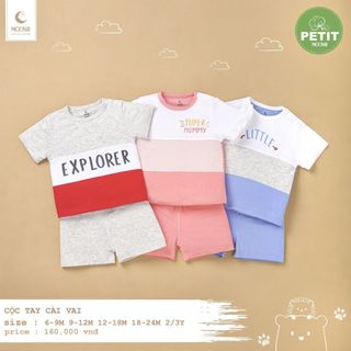 MOON bộ ba lỗ hàng xả lẻ size cho bé