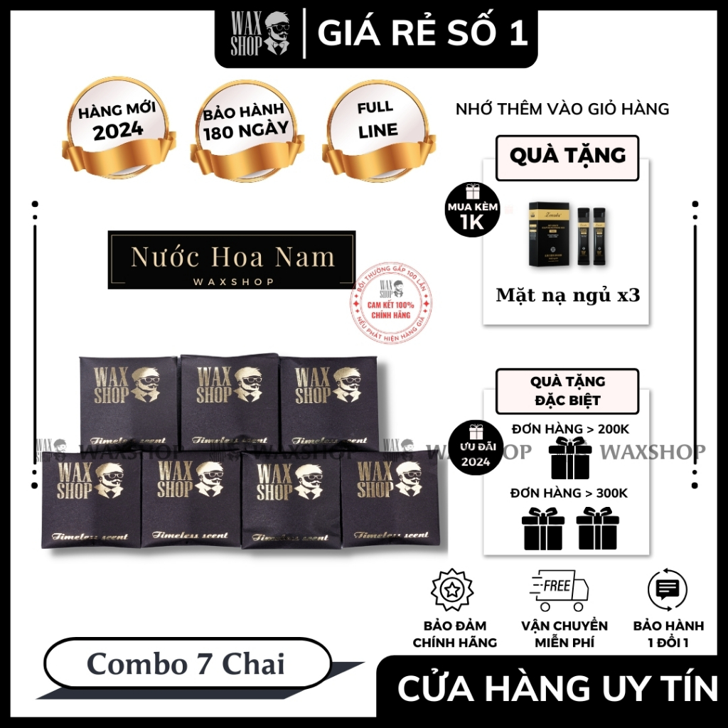 [New 2024] Combo Nước Hoa Nam Unisex - Mini Chính Hãng, Mùi Hương Nam Tính, Quyến Rũ - Waxshop