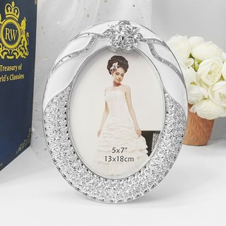 Khung ảnh 13x18 để bàn Gallery tròn viền hoa hồng (KH01)