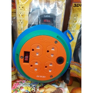 Ổ cắm LiOA 3 ổ đa năng kéo dài 10m dây kín