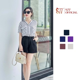 Áo sơ mi kẻ cộc tay 2 túi vải đũi mềm mỏng mát s77.sp005388.12