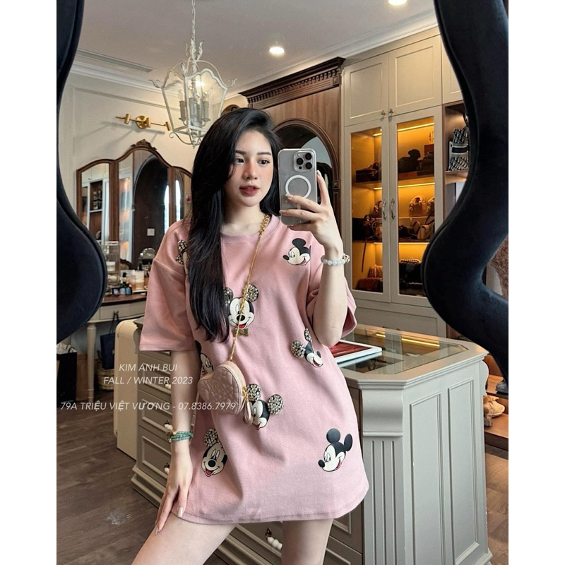 Áo phông mickey và thỏ QCL1 chuẩn Kim Anh Bùi