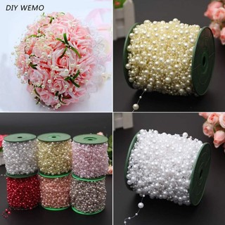 Cuộn hạt chuỗi ngọc trai 60 mét làm hoa cưới cô dâu