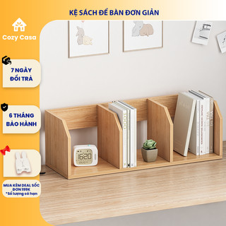 Kệ sách để bàn gỗ mdf phủ melamin trang trí decor bàn làm việc - ga11