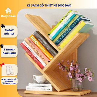 Kệ sách gỗ để bàn decor góc làm việc - gp113