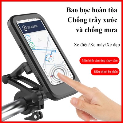 Giá đỡ điện thoại kẹp ghi đông MYT Kẹp điện thoại chống nước gắn ghi đông xe điện xe mô tô chắc chắn tiện lợi