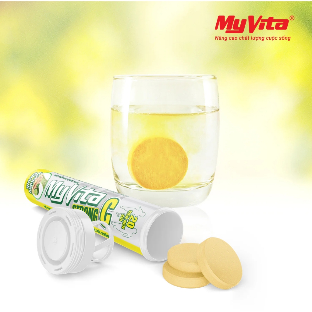 Viên sủi MyVita Strong C bổ sung vitamin C và kẽm tăng đề kháng chiết xuất