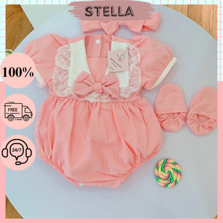Body suit thiết kế bé gái 4-11kg. Body bé gái đầy tháng, thôi nôi Stella shop