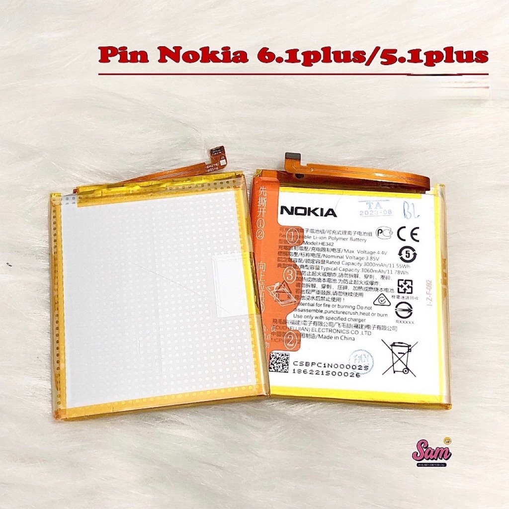 Pin Nokia 5 /  3.1 / 6.1 Plus / 5.1 Plus / Nokia 7.2 / Nokia 8 / Nokia 6 / 6.1 / Nokia x7/ 7.1 Plus / Nokia X6 / 6.1Plus