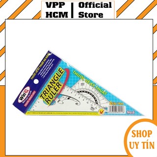 [Combo 5 Bộ] Thước kẻ eke WinQ lớn N06 - Thước kẻ eke học sinh ( bộ 2 cây)