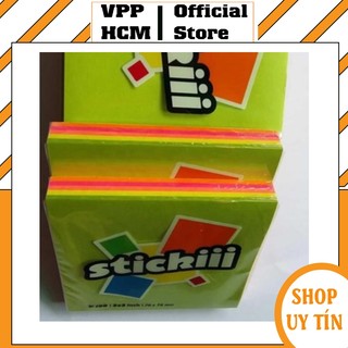 [2 Xấp] Giấy Note Ghi Chú 3x3 (5 màu/ xấp) - Giấy note 3*3 3E (Nhiều Màu/ Xấp)