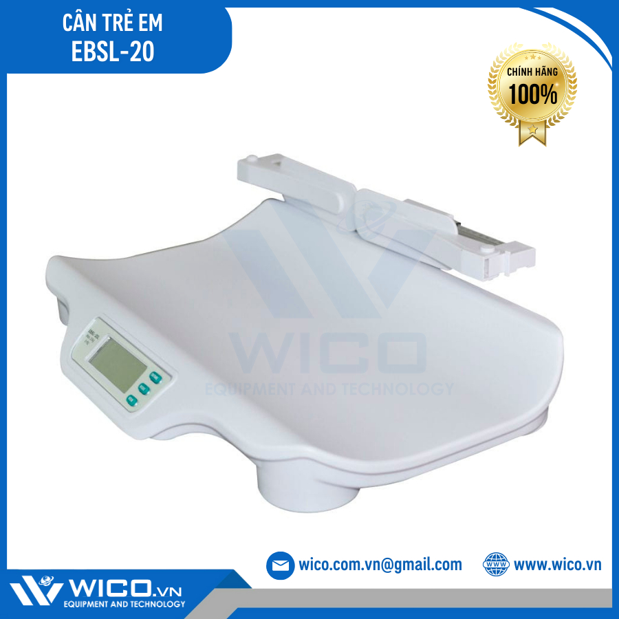 Cân Trẻ Em Điện Tử Kèm Thước Đo EBSL-20L | Tối Đa 20kg