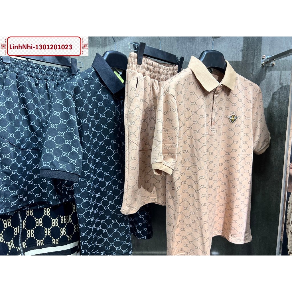 Bộ quần áo nam umi hàn quốc GC BBR LV thêu cực chất cho mùa hè hàng in thêu logo, hàng đẹp