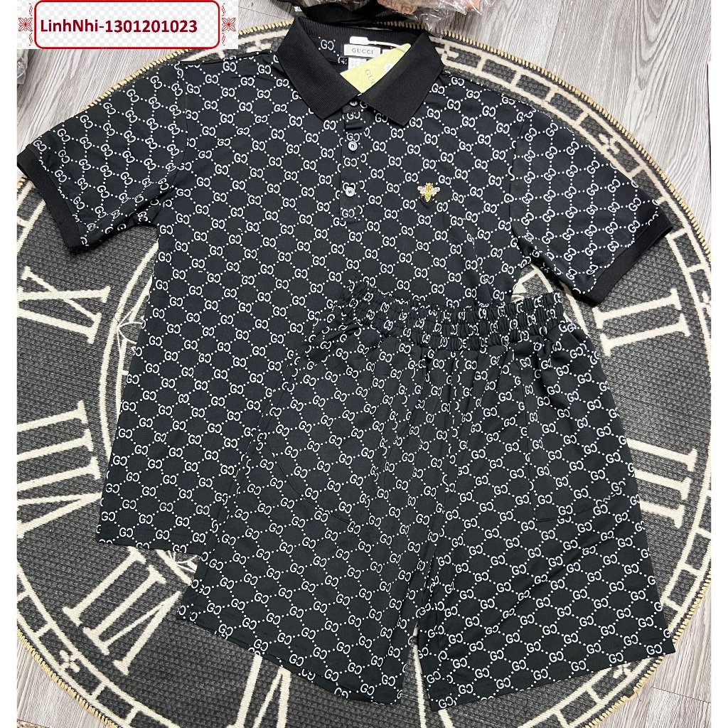 Bộ quần áo nam umi hàn quốc GC BBR LV thêu cực chất cho mùa hè hàng in thêu logo, hàng đẹp