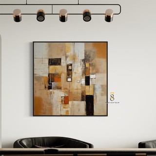 Tranh in canvas | tranh trừu tượng | abstract 1fsoil009 | tranh đã căng khung | tặng kèm đinh đa năng 78decor