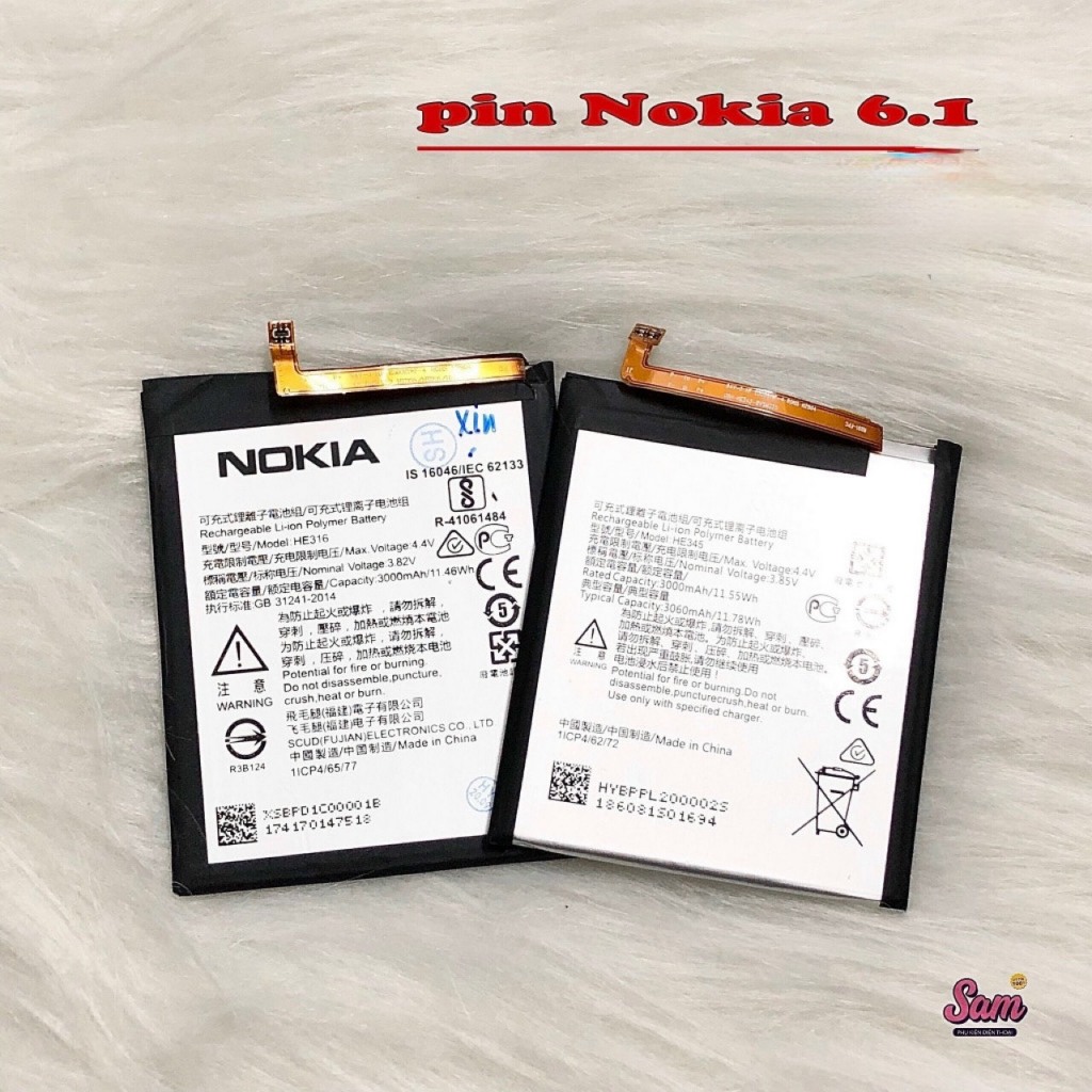 Pin Nokia 5 /  3.1 / 6.1 Plus / 5.1 Plus / Nokia 7.2 / Nokia 8 / Nokia 6 / 6.1 / Nokia x7/ 7.1 Plus / Nokia X6 / 6.1Plus