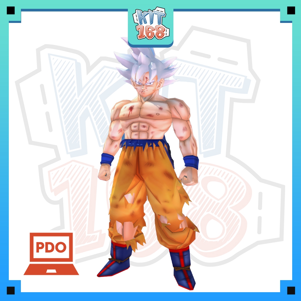 Mô hình giấy Anime Game Goku Ultra Instinct - Dragon Ball Super