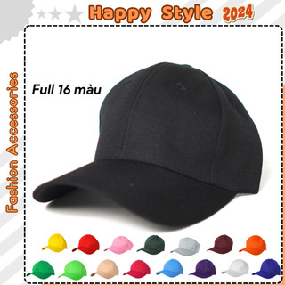 Mũ Lưỡi trai trơn Nón kết basic phong cách Ulzzang form unisex nam nữ N05 - Happy Style