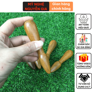 Dụng cụ day bấm huyệt đa năng bằng gỗ Bách thơm hỗ trợ chăm sóc cải thiện sức khỏe chủ động