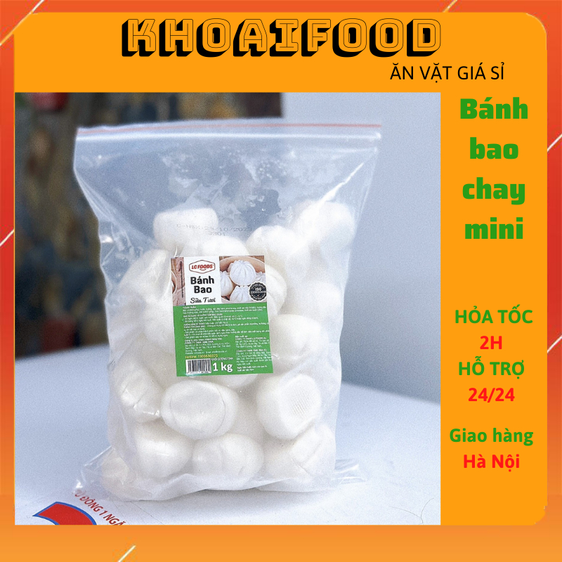Bánh bao chay mini, bánh bao sữa mềm xốp, chiên rán thơm ngon, tiện lợi ( bịch 1kg -40c)