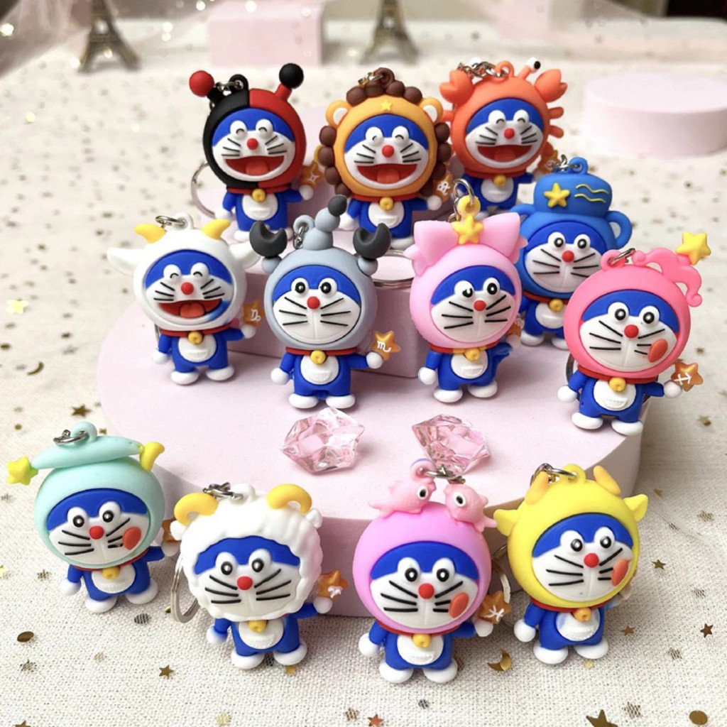 Móc khóa hình Doraemon bộ cung hoàng đạo xinh xắn