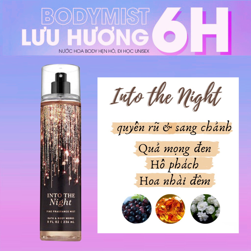 Xịt Body mist Into The Night xịt thơm toàn thân - xitbodymist