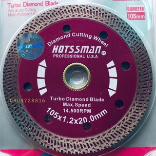 Lưỡi cắt gạch đá hoa cương hotssman hồng 105mm