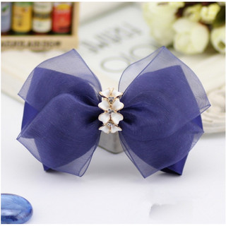 Kẹp búi lưới handmade voan màu xanh K32-M3