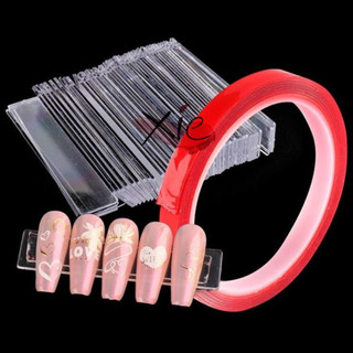 Cuộn tạo fan mi - Keo trong nail box - Keo 2 mặt dán mẫu