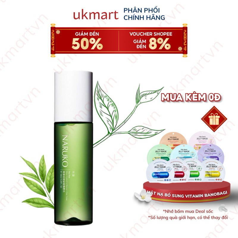 Toner Kiềm Dầu Mụn Naruko Tea Tree Shine Control and Blemish Clear Toner 150 ml