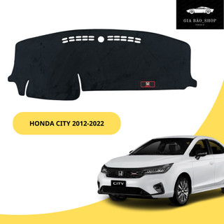 Thảm taplo nhung, vân gỗ xe honda city 2012-2022