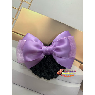Kẹp búi lưới handmade phối voan màu tím nhạt K22-M2