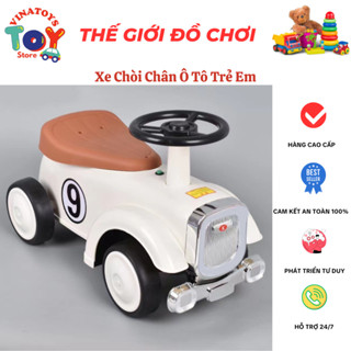 Xe Chòi Chân Ô Tô Trẻ Em VINATOYS, Phát Nhạc Có Đèn Led Yên Xe Rộng Rãi Cao Cấp, Nhựa PP An Toàn Cho Bé