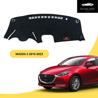 Thảm taplo xe Mazda 2 2015-2023 Chất liệu Nhung, Vân gỗ