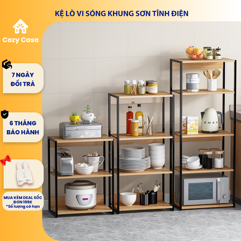 Kệ Gỗ Đa Năng Sắp Xếp Không Gian Bếp Gọn Gàng Hiện Đại - GM05