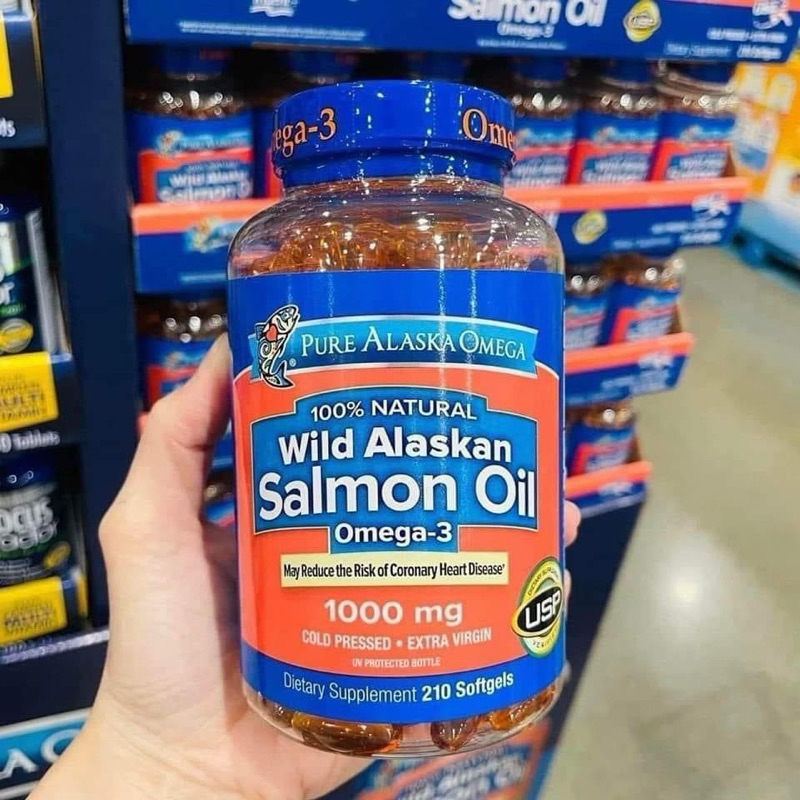 Hoả tốc Viên uống dầu cá Pure Wild Alaskan Salmon Oil Omega